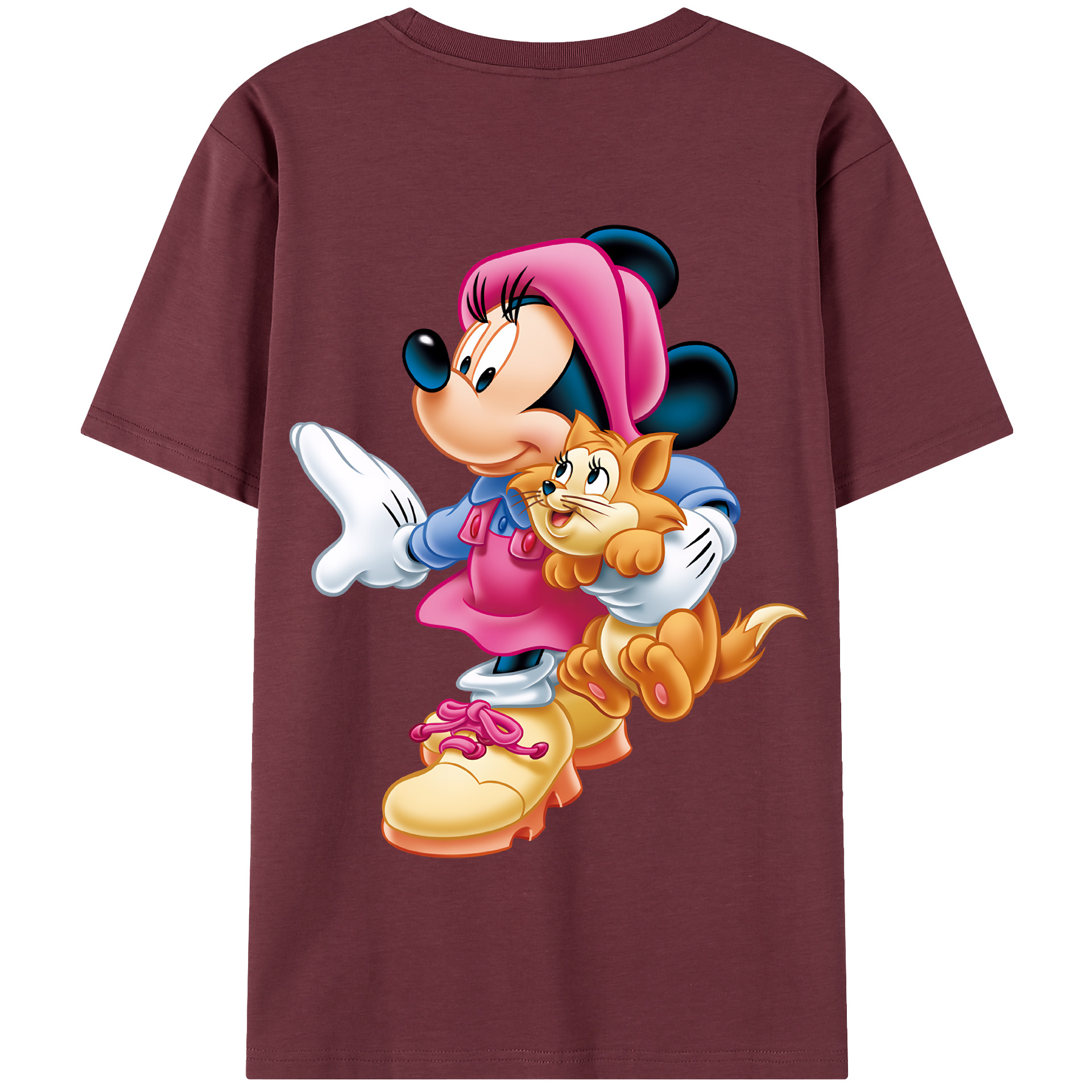 （画像用） ミッキーマウス Mickey Mouse 綿100％半袖Tシャツ（背面プリント）